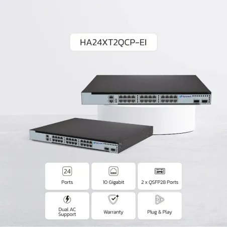 NEW ! NexArena DC Edge 10G Series — 24 ports 10G RJ45 & 2 ports 100G QSFP28 HA24XT2QCP-EI Series