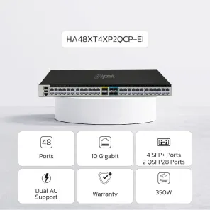 NEW ! NexArena DC Vault 10G Series — 48 ports 10G RJ45 & 4 ports 10G SFP+ & 2 ports 100G QSFP28 HA48XT4XP2QCP-EI Series