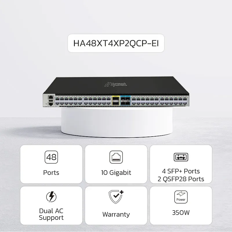 NEW ! NexArena DC Vault 10G Series — 48 ports 10G RJ45 & 4 ports 10G SFP+ & 2 ports 100G QSFP28 HA48XT4XP2QCP-EI Series