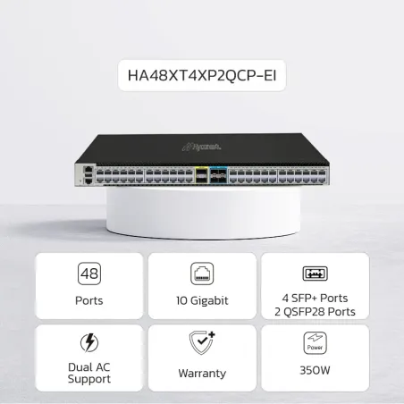 NEW ! NexArena DC Vault 10G Series — 48 ports 10G RJ45 & 4 ports 10G SFP+ & 2 ports 100G QSFP28 HA48XT4XP2QCP-EI Series