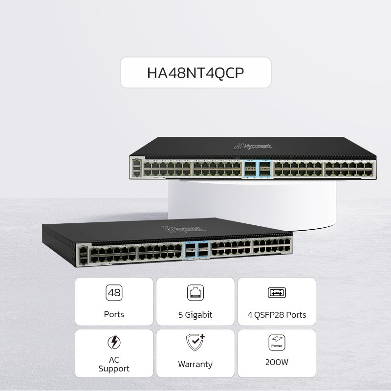 NexArena 48-5G — L3 Managed 48 ports 5G RJ45 & 4 ports 100G QSFP28 HA48NT4QCP Series