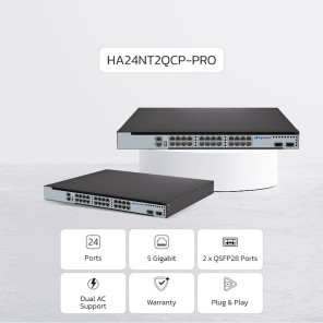 NexArena 24-5G-PRO — L3 Managed 24 ports 5G RJ45 & 4 ports 100G QSFP28 HA24NT2QCP-PRO Series