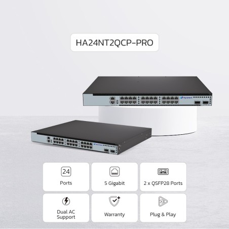 NexArena 24-5G-PRO — L3 Managed 24 ports 5G RJ45 & 4 ports 100G QSFP28 HA24NT2QCP-PRO Series