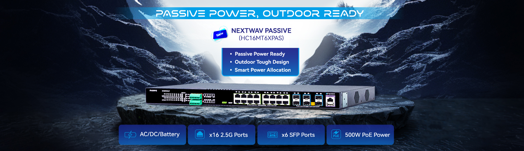 NEW ! NextWav Passive 2.5G PoE Series